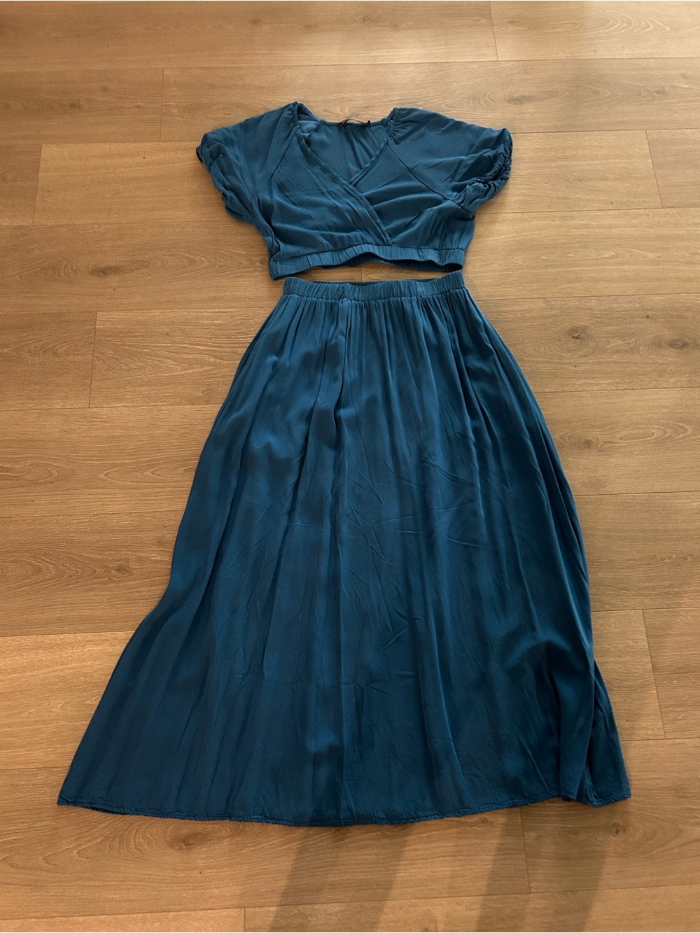 Merokeety Teal Blue Blouse
